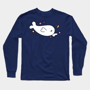 Stars and Moon Baby Harp Seal Long Sleeve T-Shirt